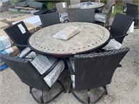 New 7pc sunbrella patio table and chairs.