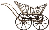 Antique Wooden Baby Carriage