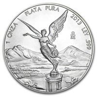 2013 Mexico 1 Oz Silver Libertad Bu