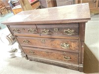 Marble Top Dresser. 2 over 2 Drawers, Fancy