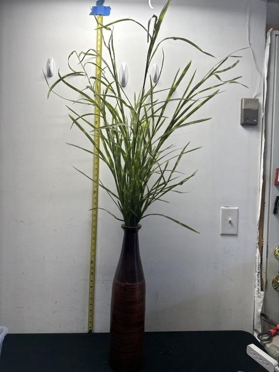 Vase with artificial plant