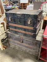 2 Antique Chests Trunks.