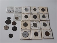 Lot of 21 Assorted Foreign Coins