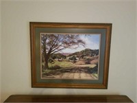 Framed print of country scene