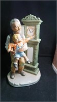 Granddad and Clock Ceramic Figurine