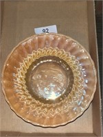 Fire King Peach Iridescent Vegetable Bowl