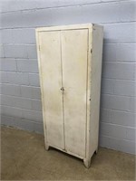 Vtg. 2-door Metal Storage Cabinet