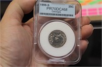 A Grade PR70 DCAM 1999-S Quarter