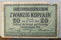 1916 German banknote