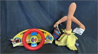 VTG Illco Disney Steering Wheel and Plush Broom