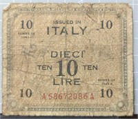 1943 Italian bank note