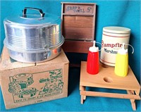 PICNIC CONDIMENT SET STACKING FOOD CARRIER CAN LOT