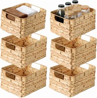(READ)Wicker Pantry Storage Baskets  Set of 6