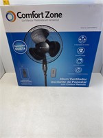 NEW 15IN BLACK FLOOR FAN W/ REMOTE IN BOX