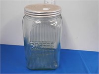 COFFEE GLASS CANISTER WITH LID