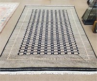 Very Fine Iranian Silk Bokhara Rug w/15 Borders