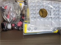 A BOX OF NEW SMALL ITEMS