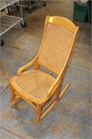 Cane & Maple Antique Rocking Chair