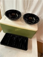 Old Cooler And Serving Bowls.