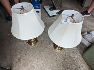 (2) Brass Like Table Lamps