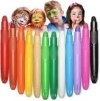 12 Colors Face Paint Crayons kit, Face Body