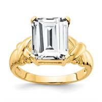 14k -Emerald Cut Gemstone rings