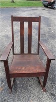 Vintage Wood Rocker - Some Damage on Top Left