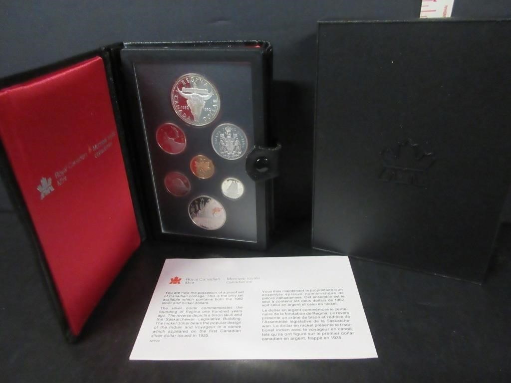 1982 CANADA MINT PROOF SILVER DOLLAR SET