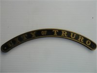 cast City of Truro name plate
