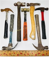 Assorted hammers