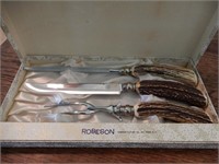 Robeson cutlery Co. Stag Horn Carving Set