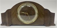 Vintage Wooden Camelback Mantle Clock