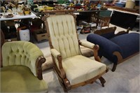 Walnut Eastlake rocking chair