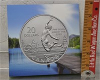 2014 Canada 20 dollar silver coin, 99.99%