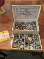 Jewelry box full of costume jewelry