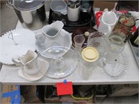 Misc Glassware, Kitchen, Pitcher/Basin Snack Tray.