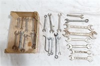 Assortment open end wrenches and regular wrenches