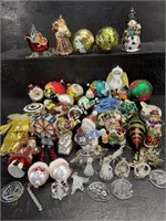 LARGE LOT OF BLOWN CHRISTMAS ORNAMENTS