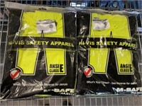 X2-3X HI-VIS Yellow Safety Pants x 2Pcs
