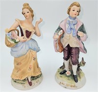 Bisque Porcelain Couple 8"