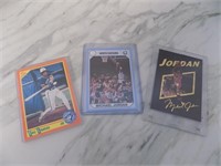 2 Cicheal Jordan + Lindros Blue Jays Cards