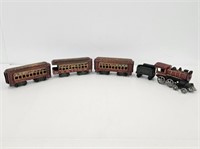 5 PC CAST IRON TRAIN SET "ST LOUIS & OHIO RIVER RR