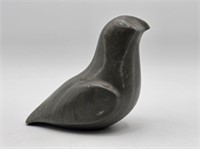 SOAPSTONE BIRD SIGNED & NUMBERED - 4" X 3 7/8"