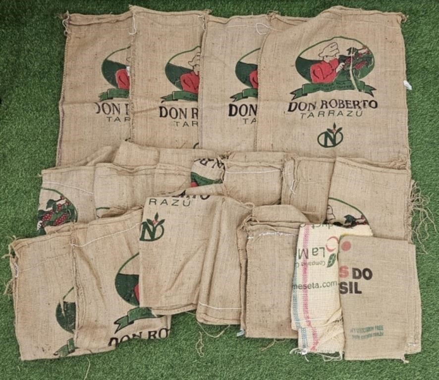 19 BURLAP BAGS - MOSTLY DON ROBERTO TARFAZU