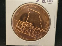 Mo 1820-1970 gateway to the west token