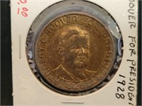 1928 Hoover for president token