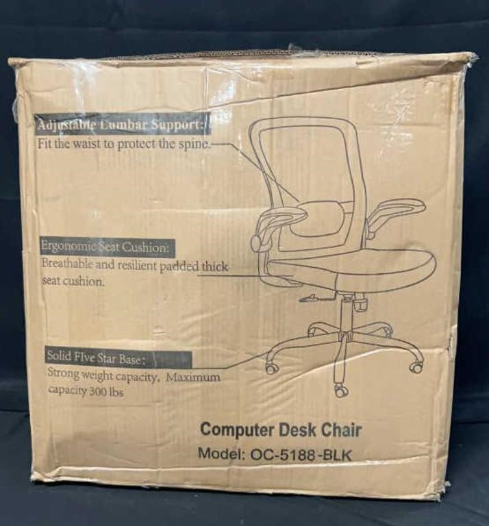 Black Ergonomic Computer Desk Chair w/ Adjustable