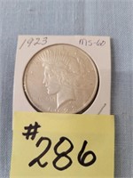 1923 Peace Silver Dollar -MS60