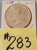 1922s Peace Silver Dollar - MS60