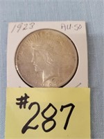 1923 Peace Silver Dollar - AU-50